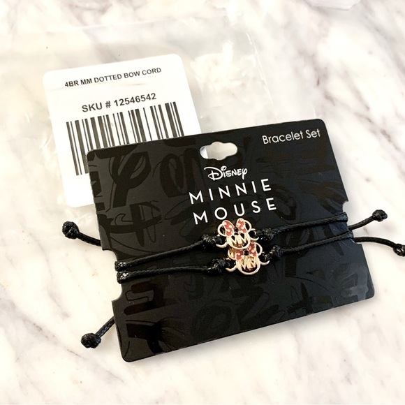 Set of 2 Minnie Mouse Corded Bracelets - Picture 1 of 2
